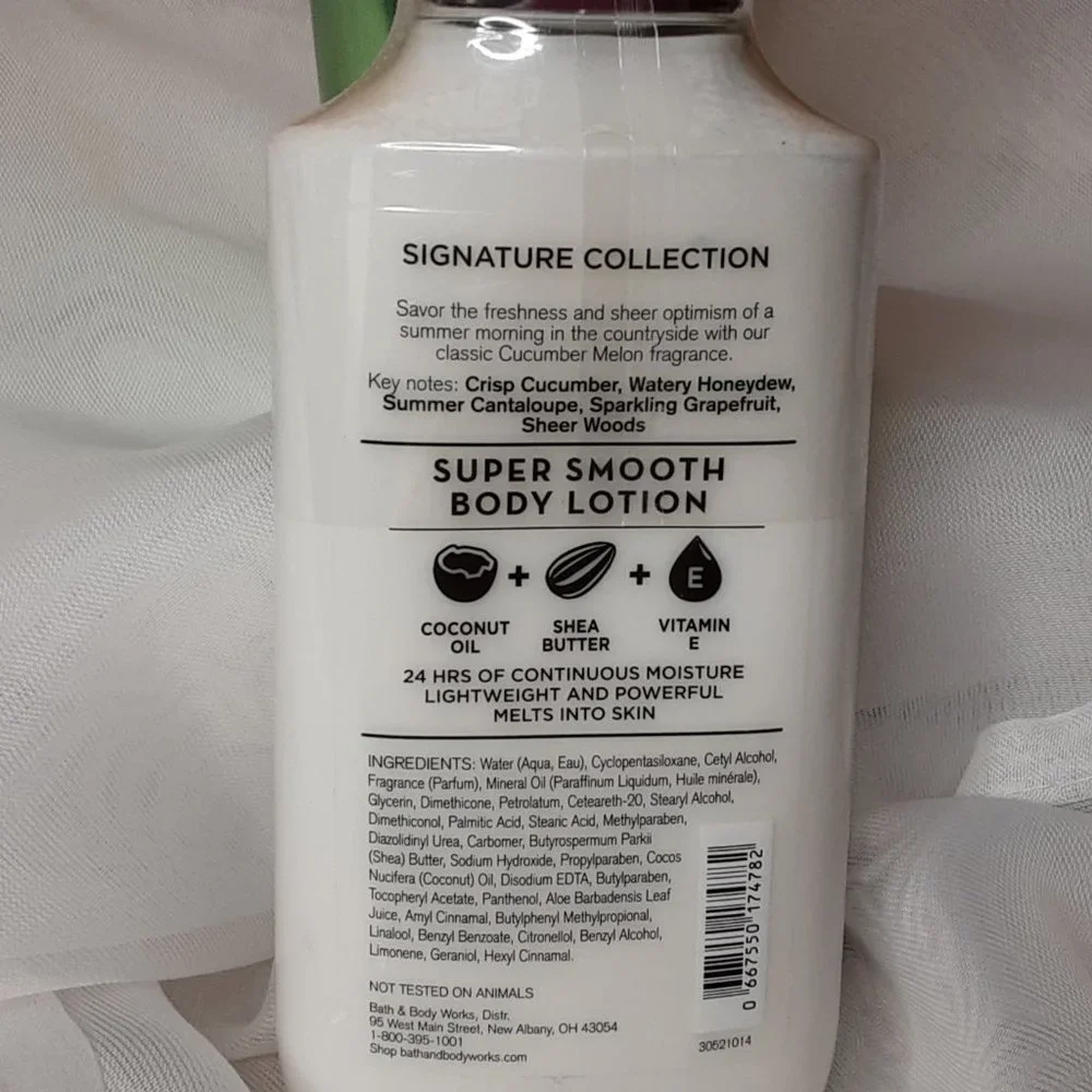 BATH & BODY WORKS 2-PIECE 'CUCUMBER MELON' MOISTURIZING BODY CARE SET - Picture 3 of 8